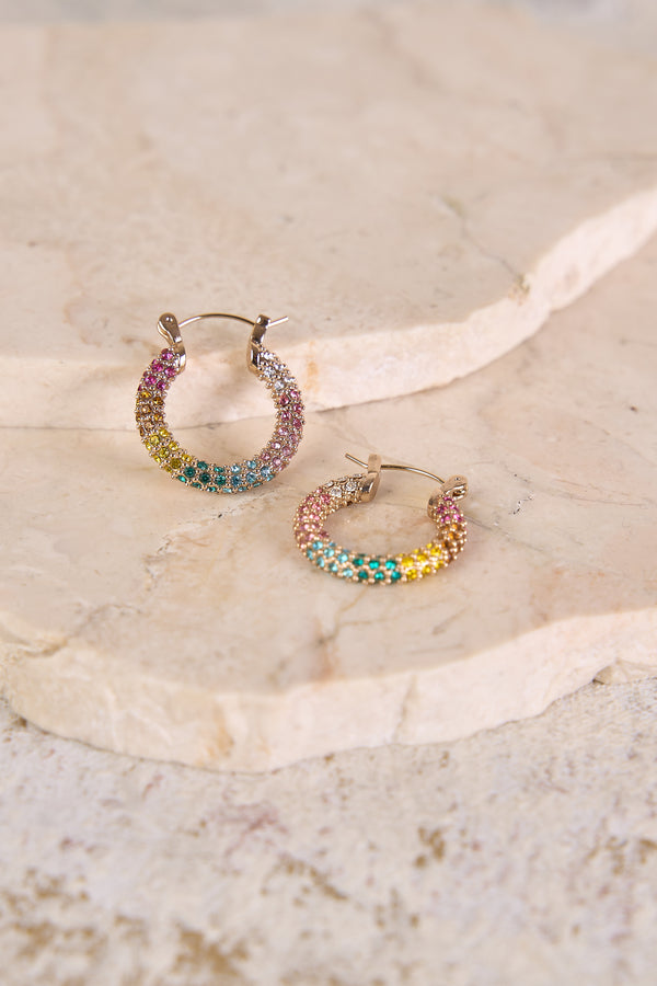 Rainbow Hoop Earrings