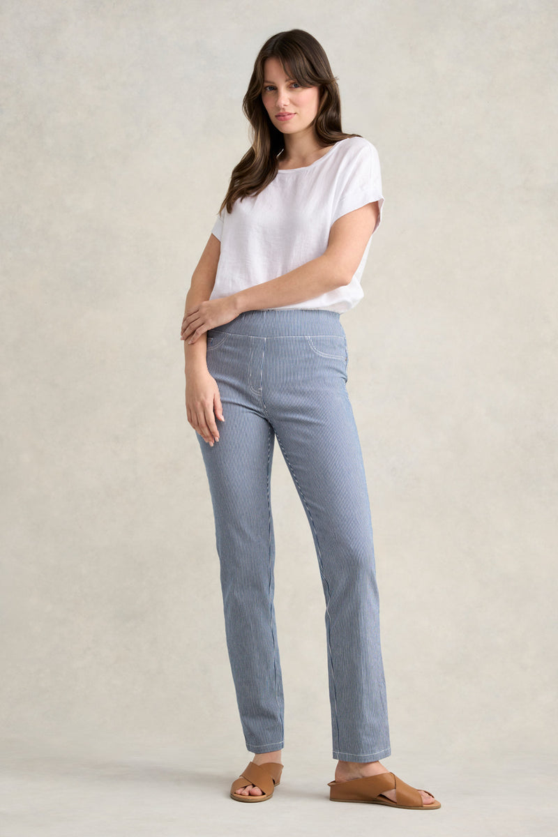 Bengajean Full Length Straight Leg - Nautical Stripe