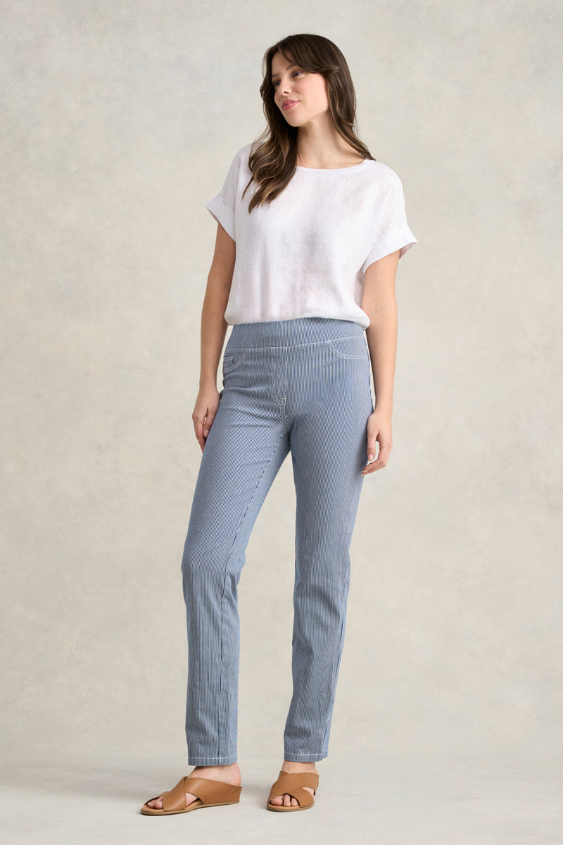 Bengajean Full Length Straight Leg - Nautical Stripe