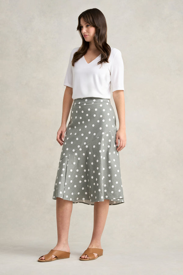 Printed Linen Skirt