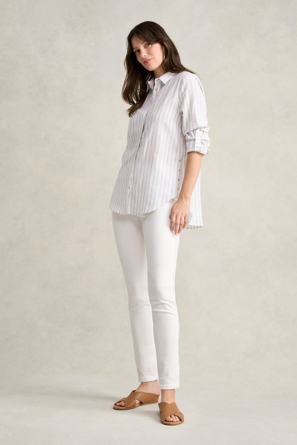 Stripe Side Button Shirt