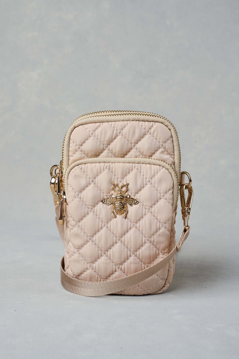 Quilted Phone Bag - Neutral