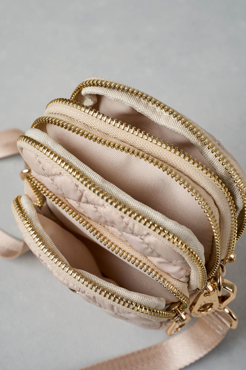 Quilted Phone Bag - Neutral