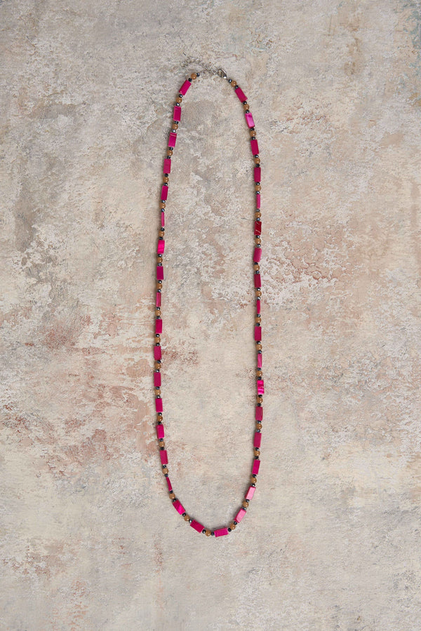 Rose Beaded Shell Necklace