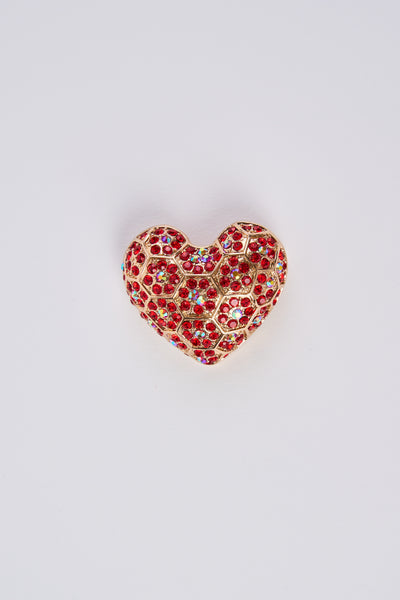 Red heart deals brooch