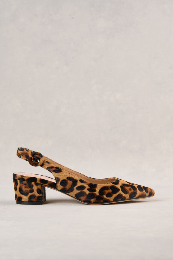Colette Sling Back Heel - Leopard