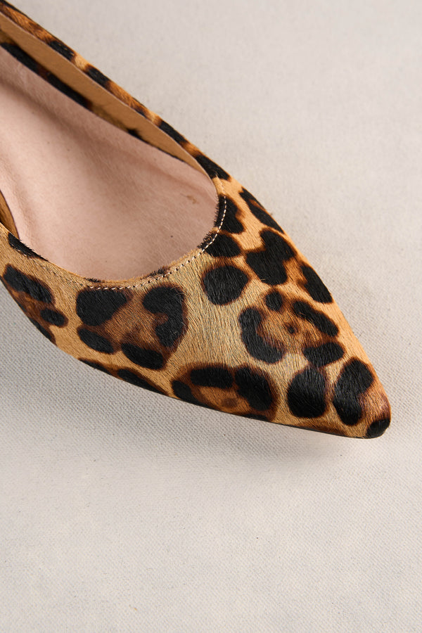 Colette Sling Back Heel - Leopard