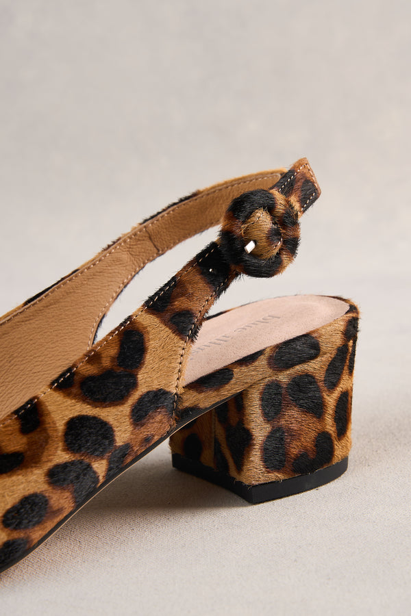 Colette Sling Back Heel - Leopard