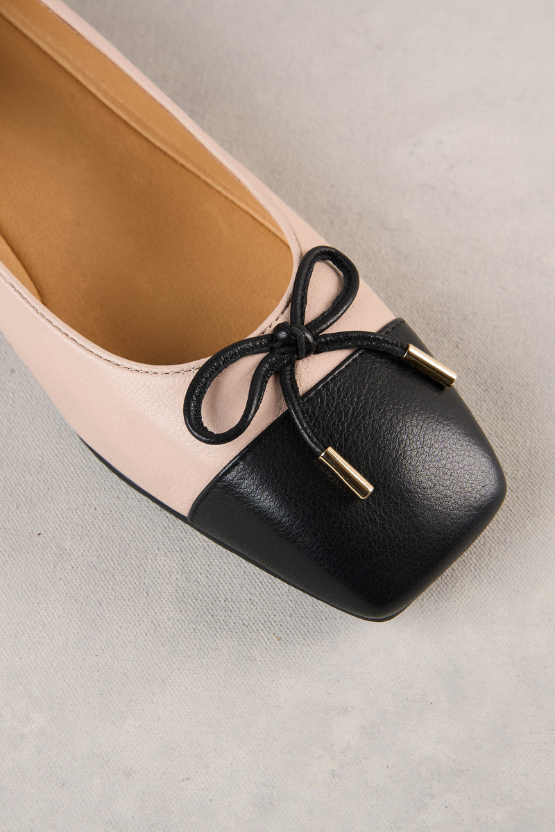 Joelle Two Tone Ballet - Nude & Black