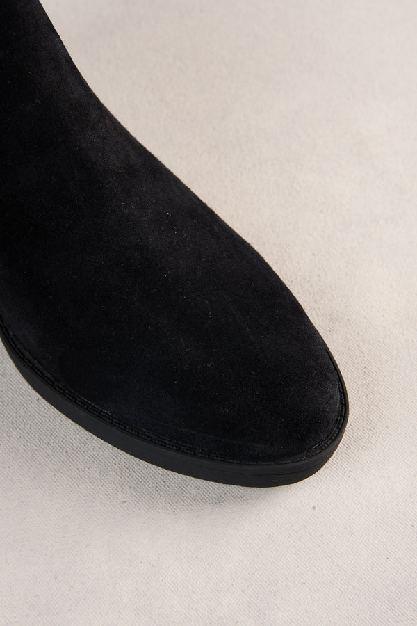 Louise Suede Boot - Black