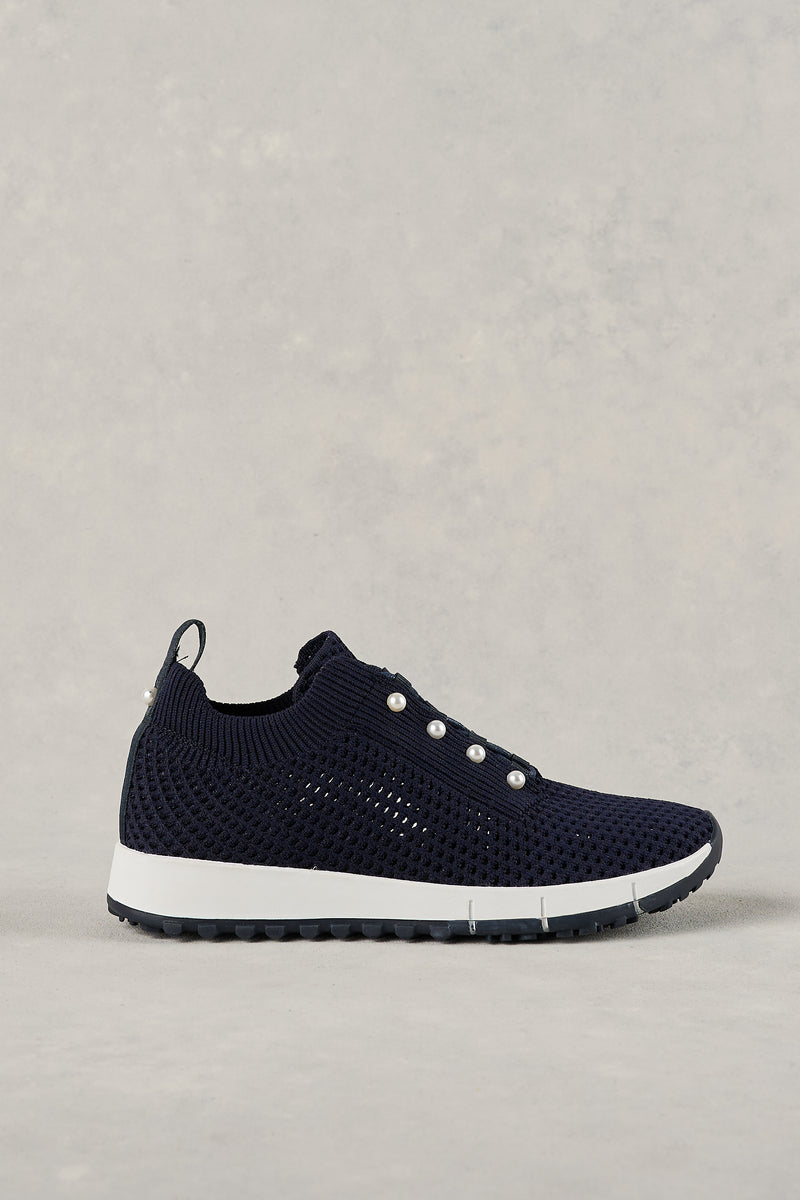Perla Knit Sneaker - Navy