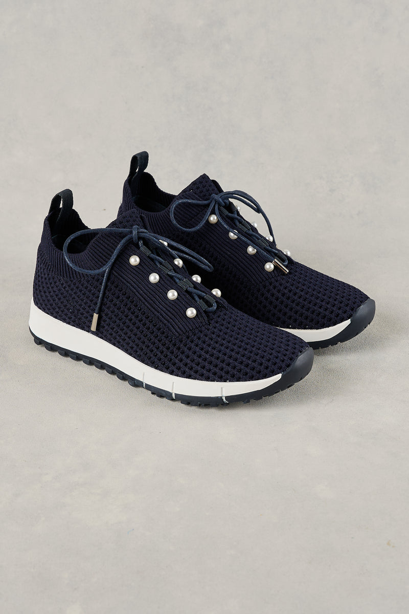 Perla Knit Sneaker - Navy