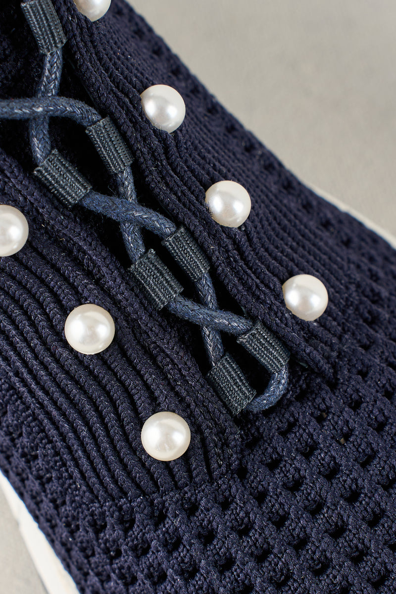 Perla Knit Sneaker - Navy