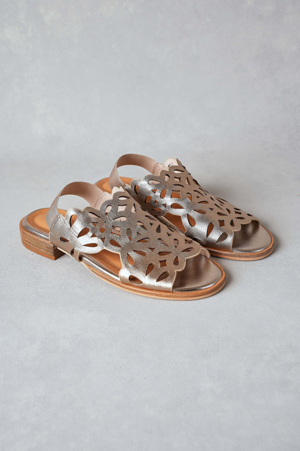 Clara Cut Out Sandal - Pewter