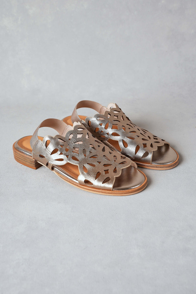Clara Cut Out Sandal - Pewter