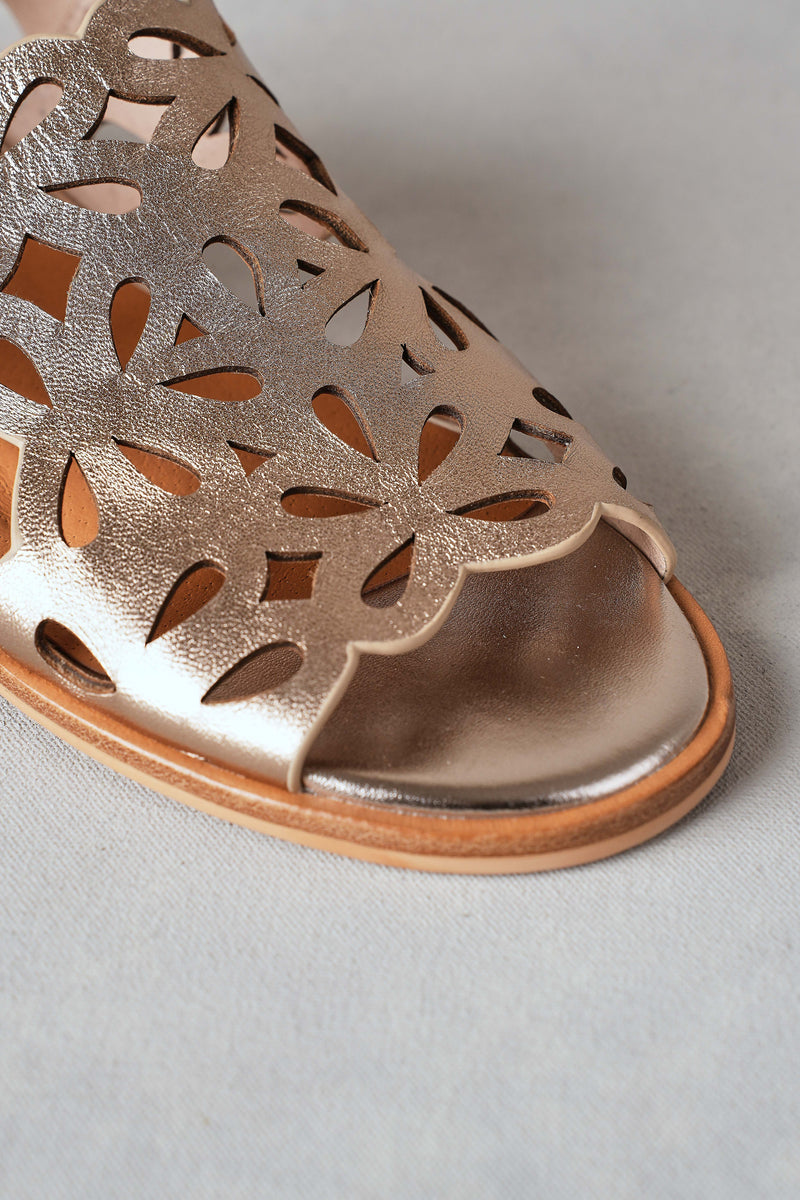 Clara Cut Out Sandal - Pewter