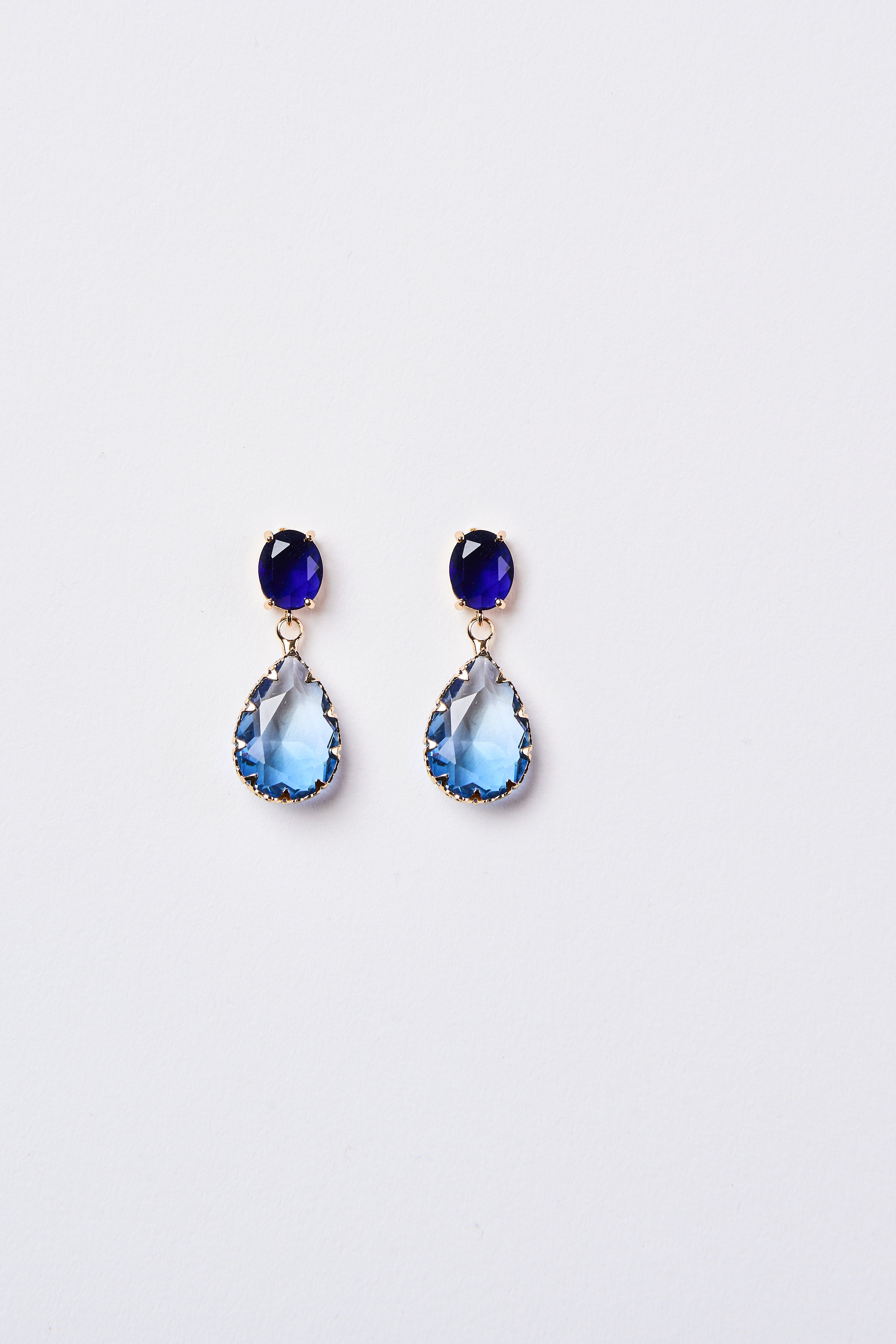 Sapphire dangle deals earrings