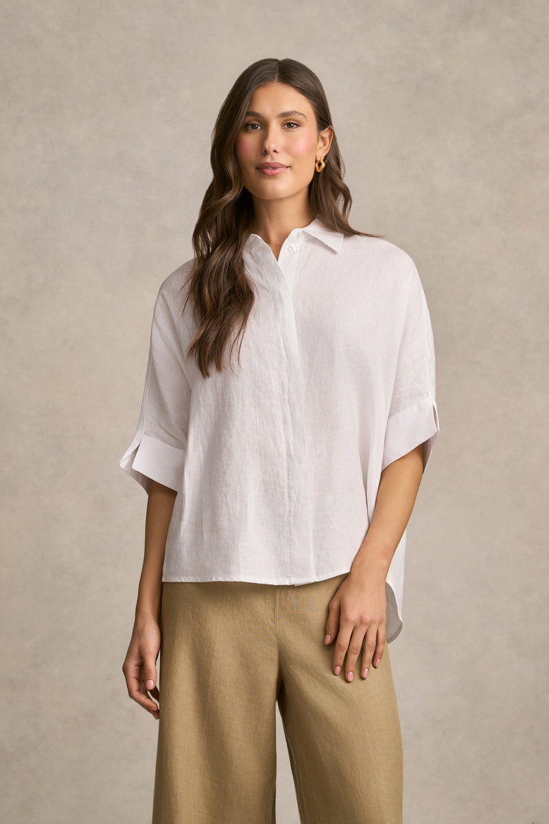 Relaxed Lightweight Shirt - White