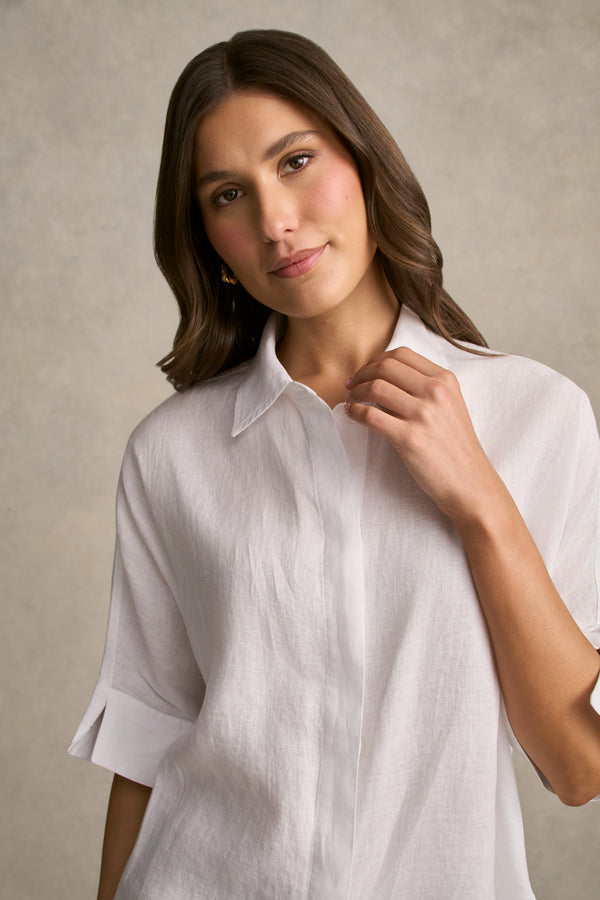Relaxed Lightweight Shirt - White