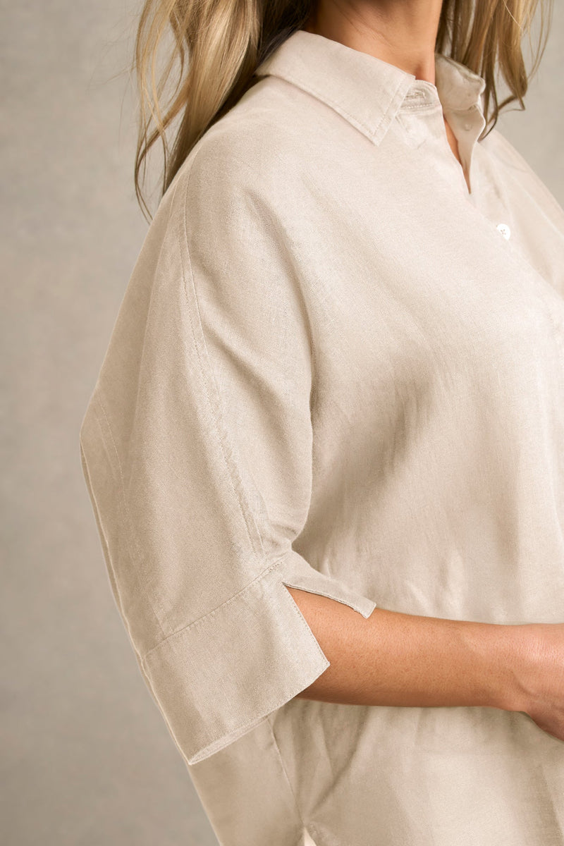 Relaxed Lightweight Shirt - Natural Cross Dye