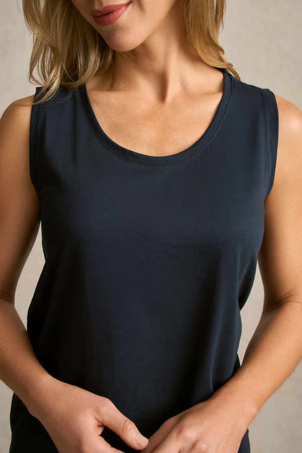 Mercerised Cotton Tank - Ink