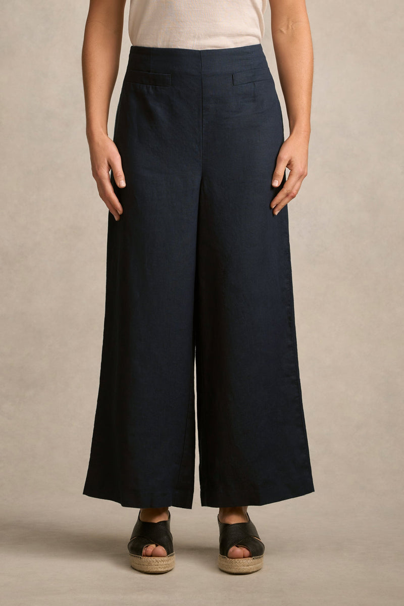 French Linen 7/8 Pant - Ink