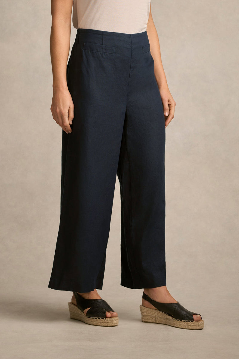 French Linen 7/8 Pant - Ink