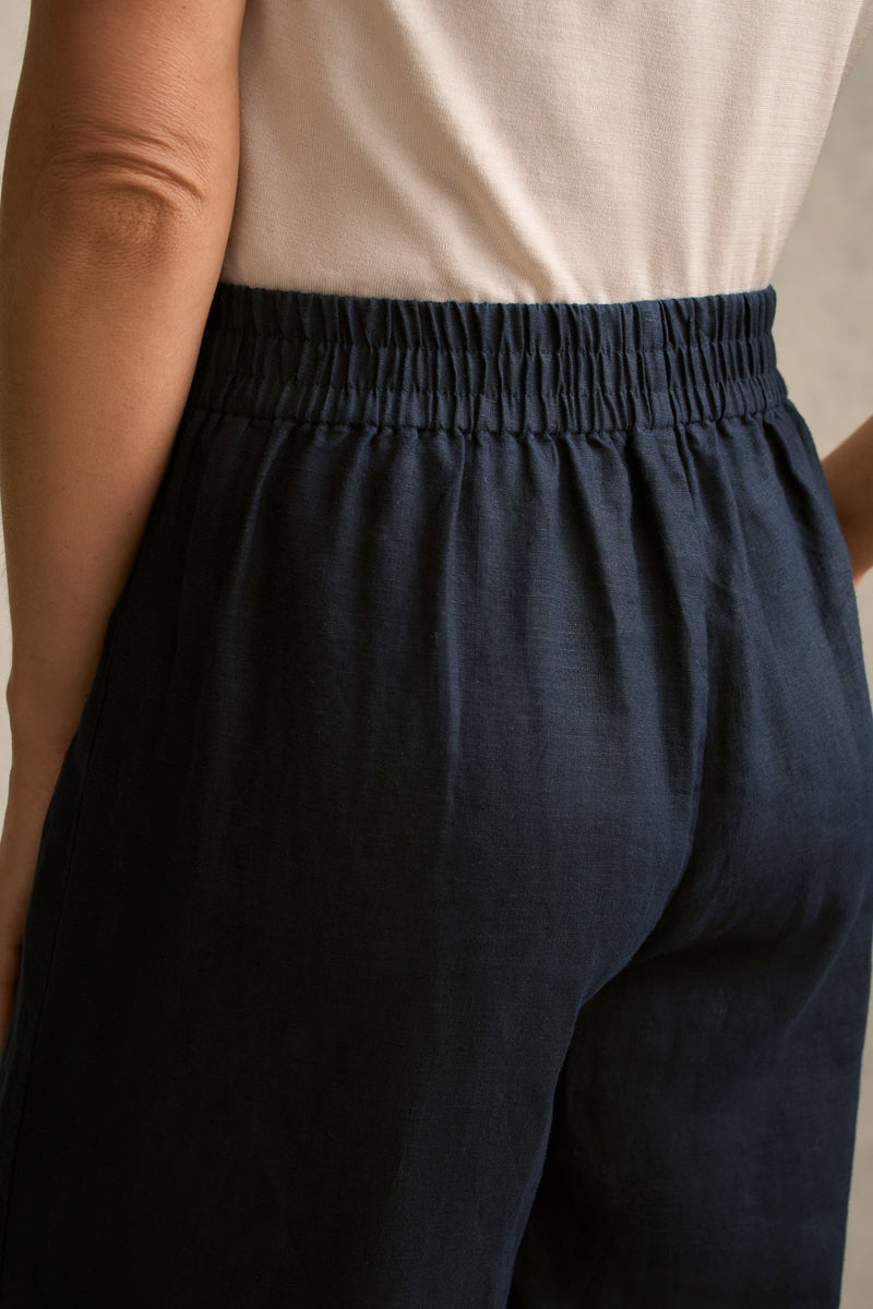 French Linen 7/8 Pant - Ink
