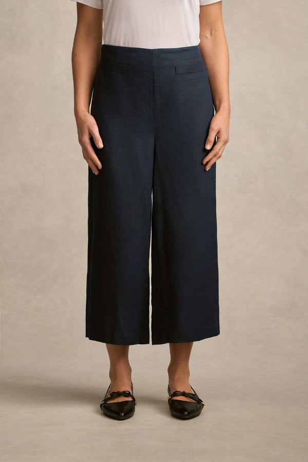 French Linen Culotte - Ink