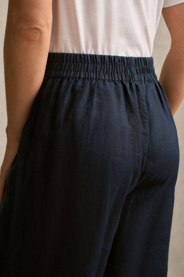 French Linen Culotte - Ink
