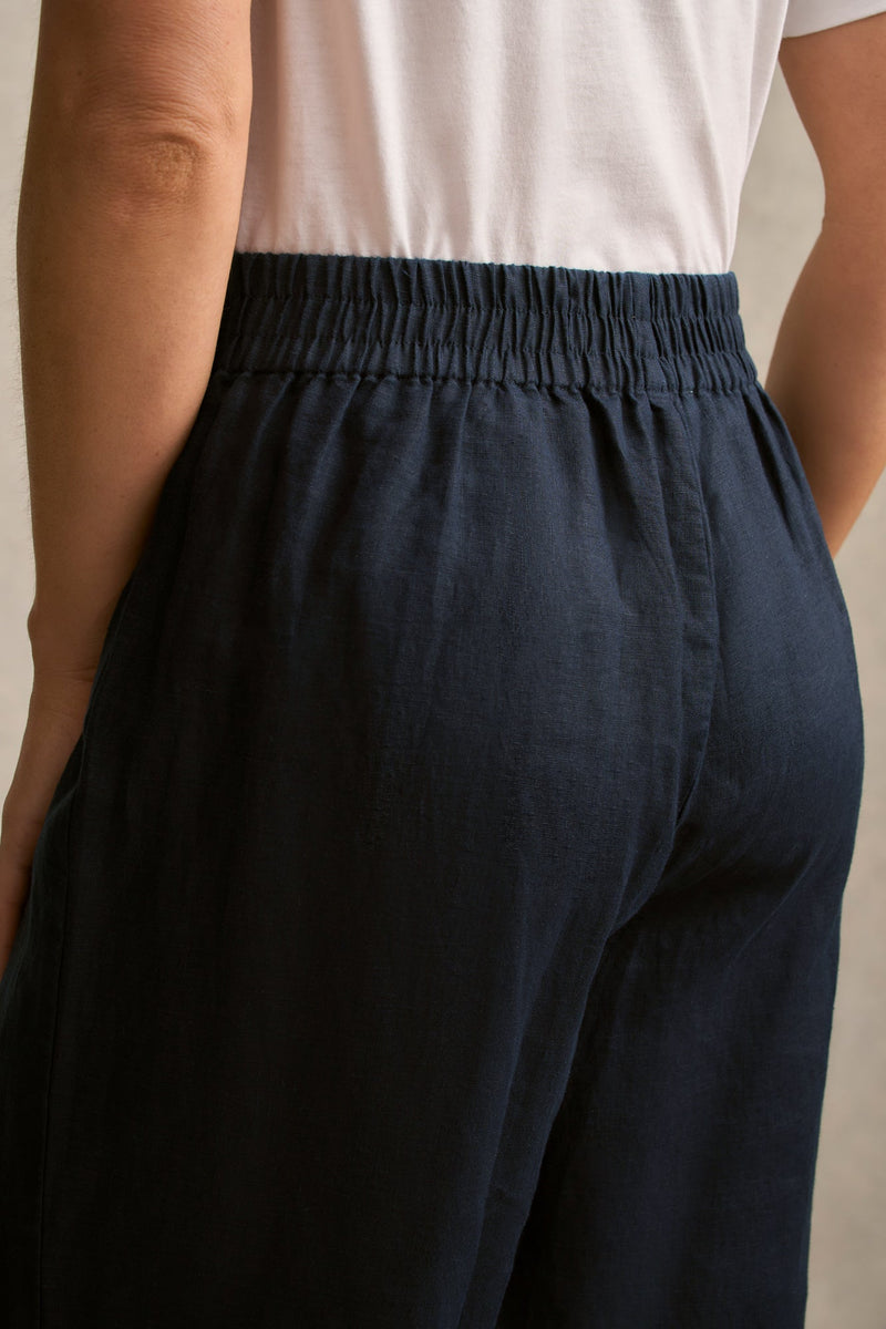 French Linen Culotte - Ink