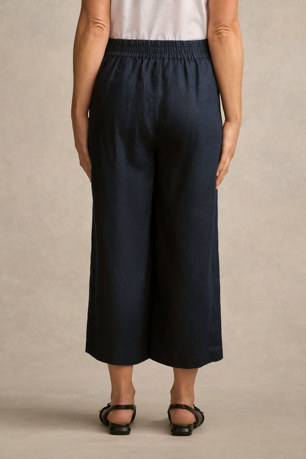 French Linen Culotte - Ink