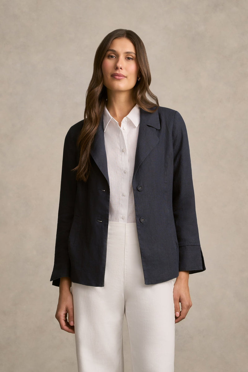 French Linen Jacket - Ink