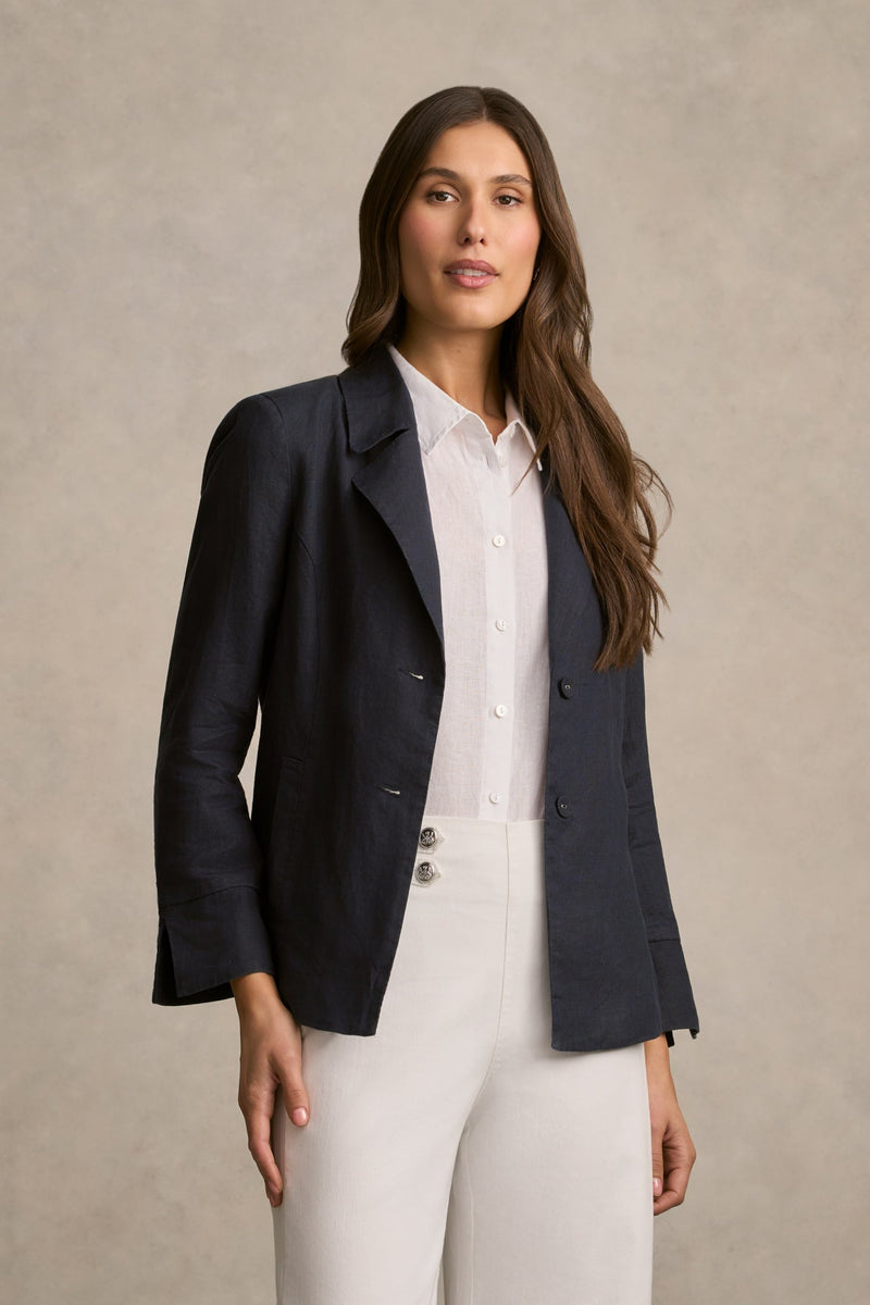 French Linen Jacket - Ink
