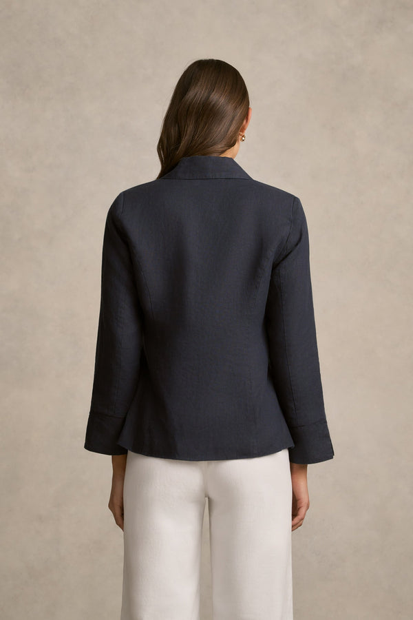 French Linen Jacket - Ink