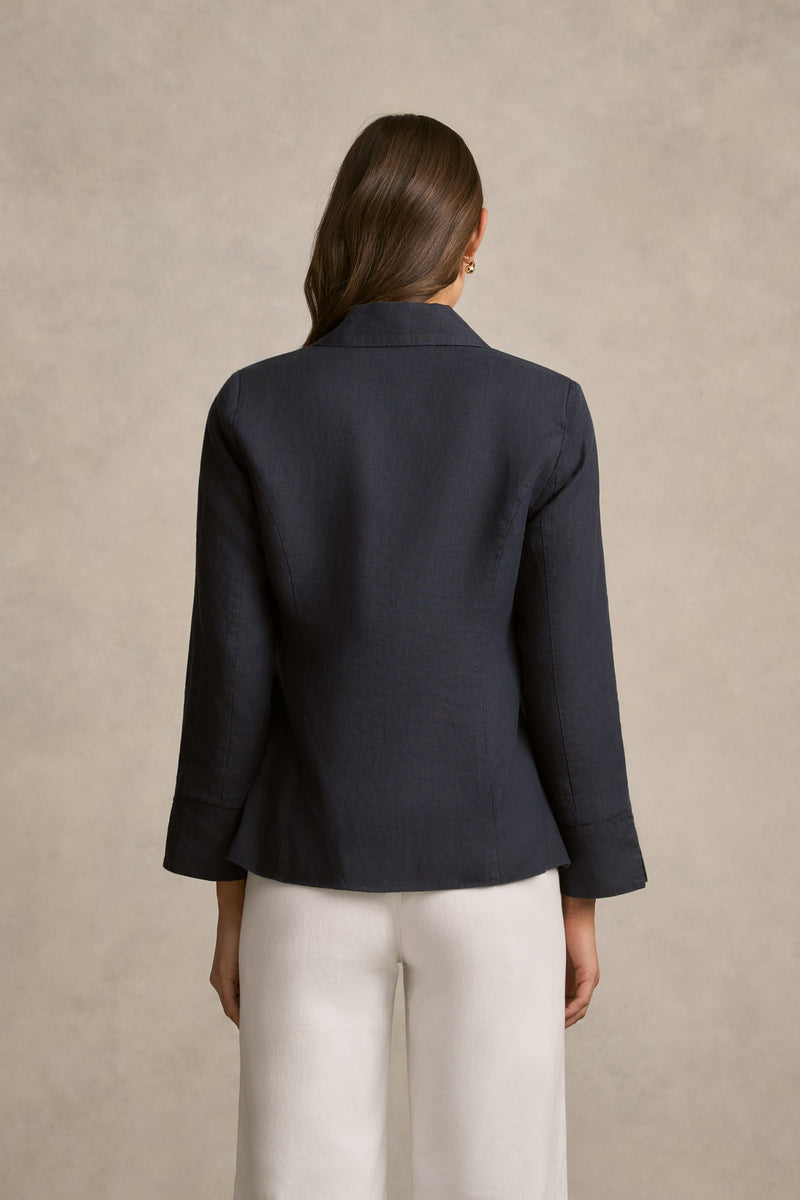 French Linen Jacket - Ink