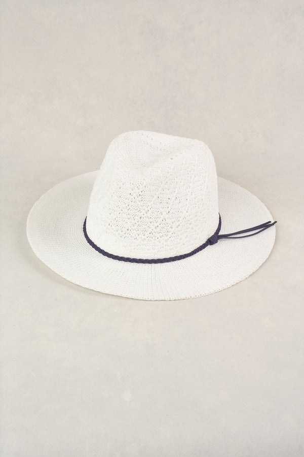 SERGE PACKABLE FEDORA - WHITE