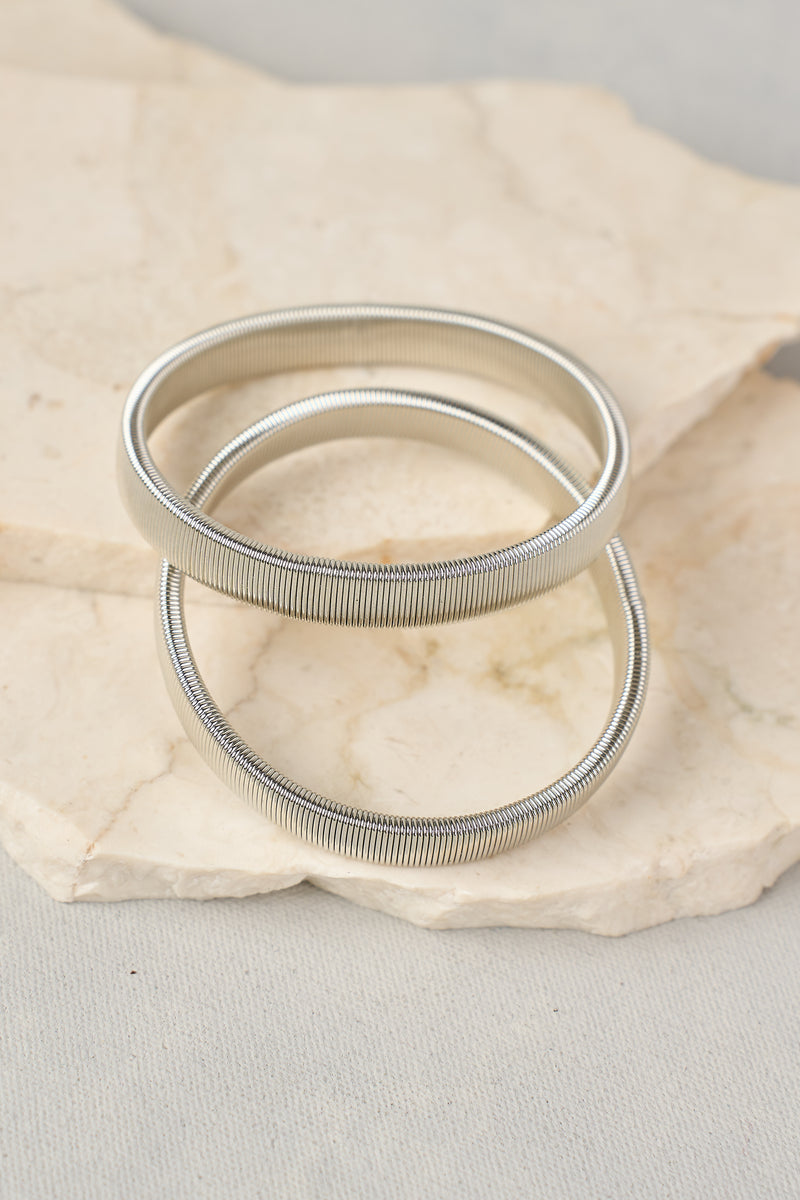 SLEEVE GARTER PAIR - SILVER