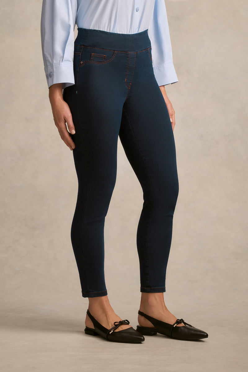 Bengajean® Good Earth Cotton® 7/8 Skinny Leg - Clean Denim Blue