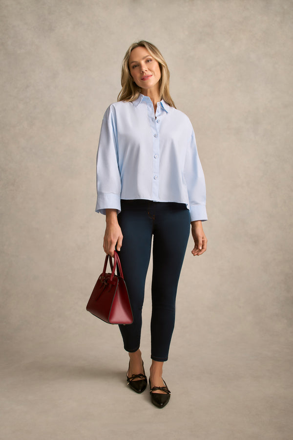 Bengajean® Good Earth Cotton® 7/8 Skinny Leg - Clean Denim Blue