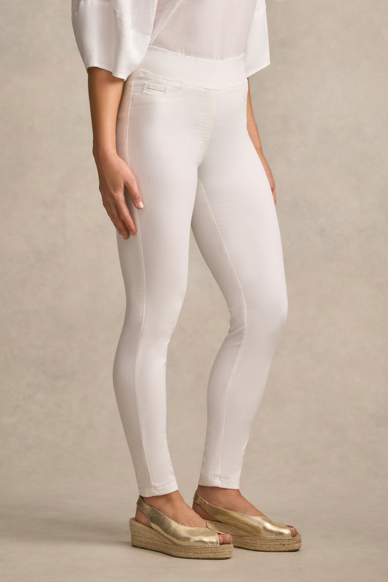 Bengajean® Full Length Skinny Leg - White