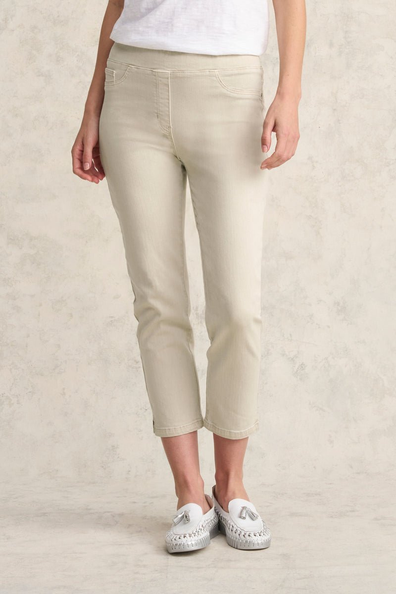 Bengajean Three Quarter Slim Leg - Taupe