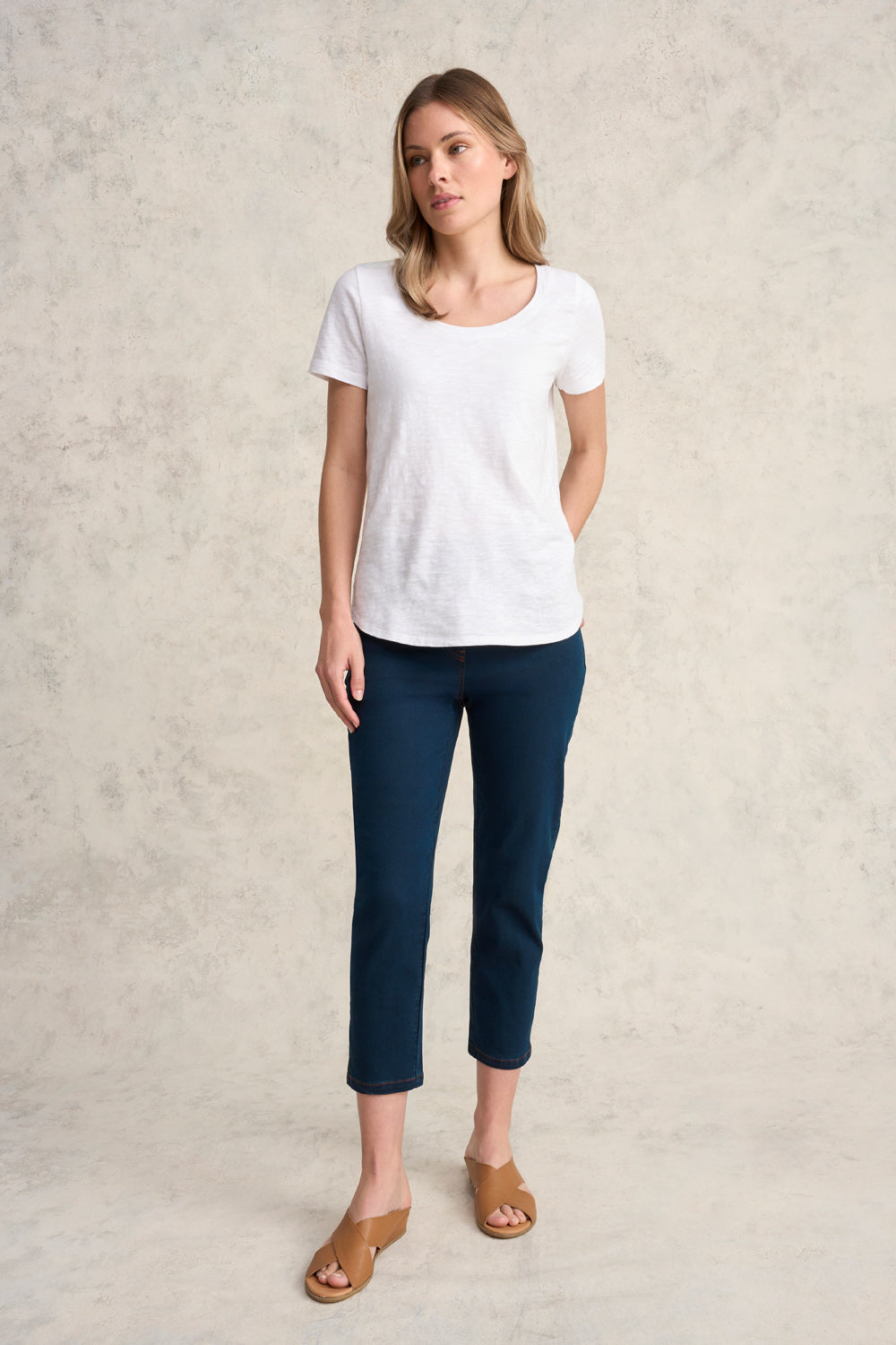 Bengajean® 3 4 Slim Leg Clean Denim