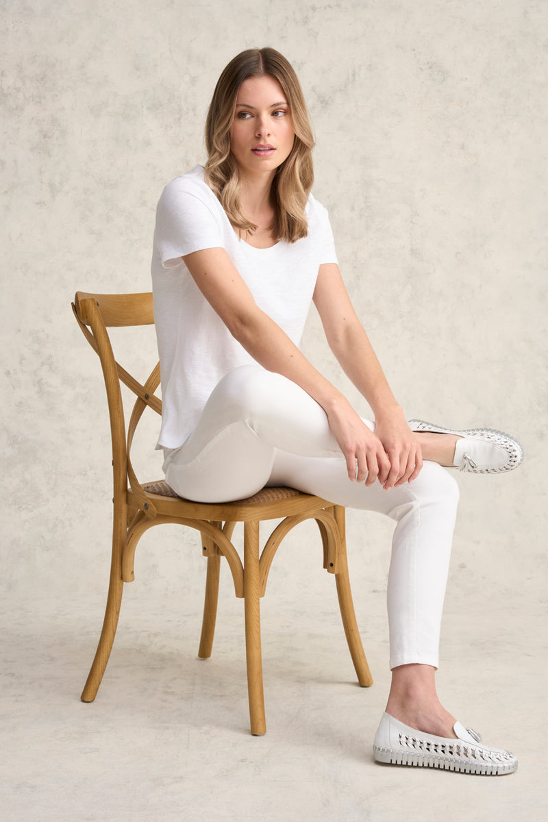 Bengajean Ankle Length Skinny Leg - White