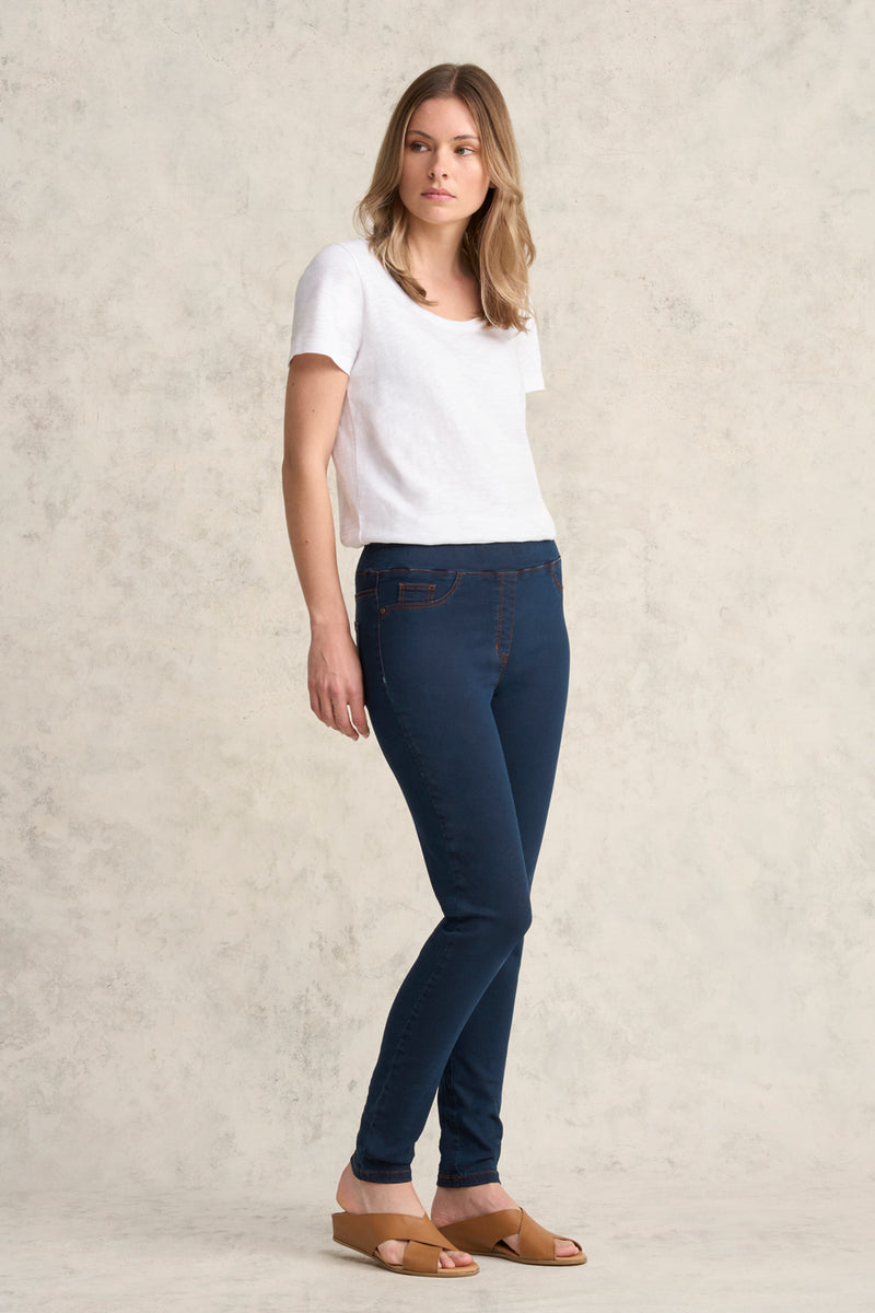 Bengajean Full Length Skinny Leg - Clean Denim Blue