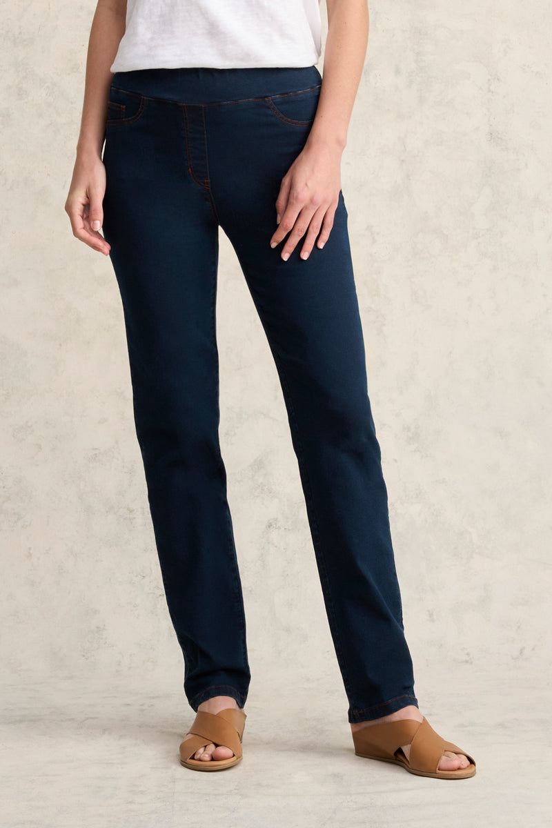 Bengajean Full Length Straight Leg - Clean Denim Blue