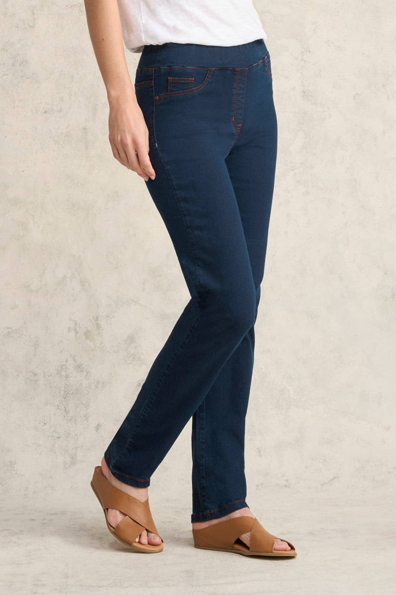 Bengajean Full Length Straight Leg - Clean Denim Blue