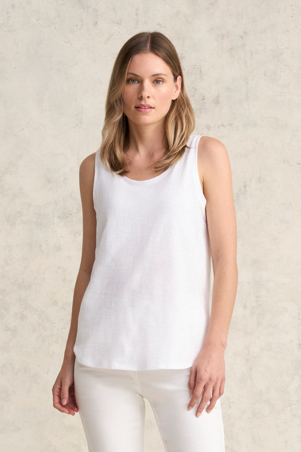 Stretch Organic Cotton Metallic Tank