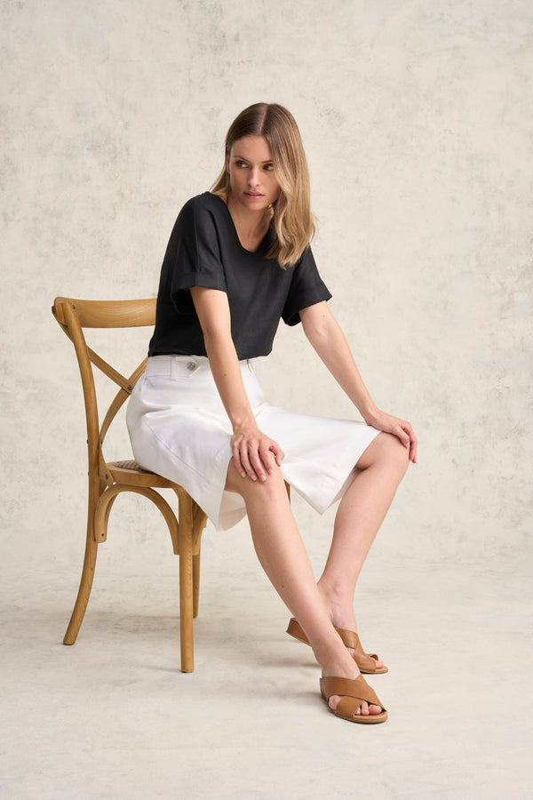 Waist Tab Linen Short