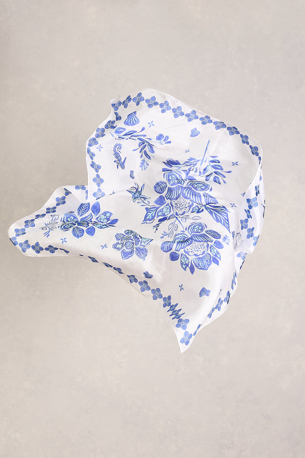 TOILE DE SEASIDE SILK SCARF - MULTICOLOUR